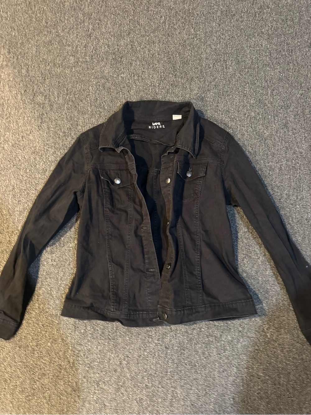 Riders by Lee Black Women's Denim Jacket size large